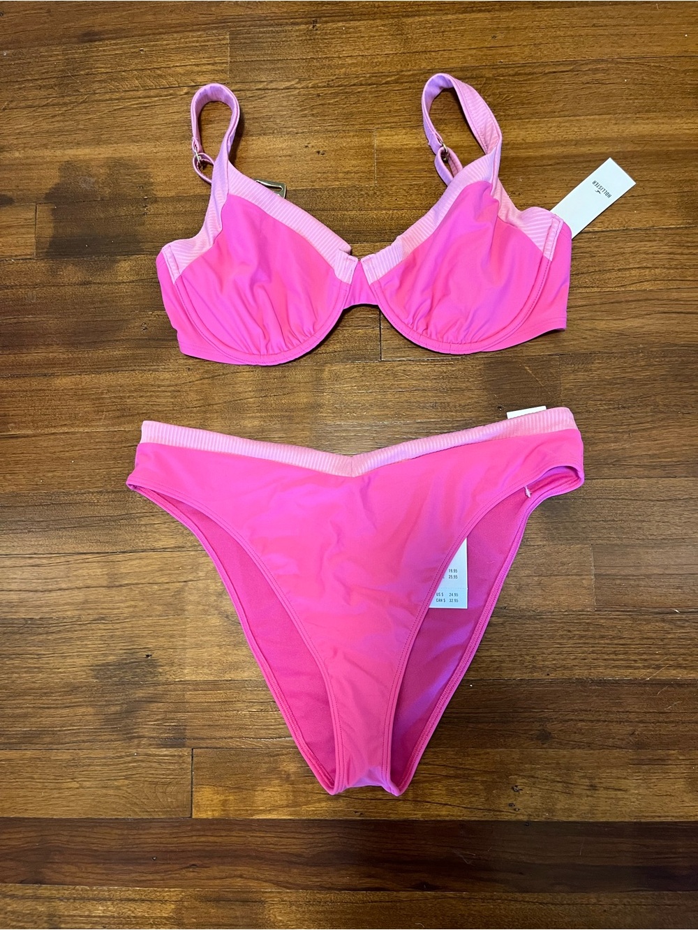 Hollister Hot Pink Two-Piece Underwire Bikini